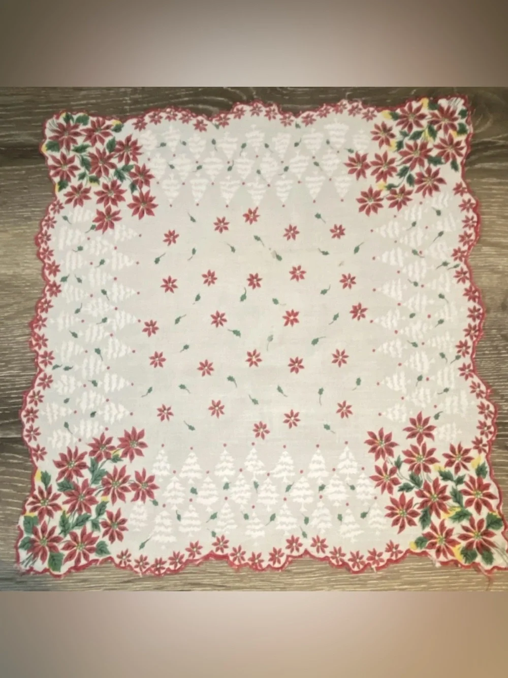 Lot of 3 Vintage Hand Embroidered Stitched Floral Linen Napkin Cloths EUC